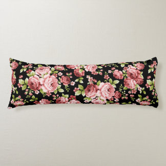 Beautiful Floral Pattern Roses with Green Foliage Body Cushion