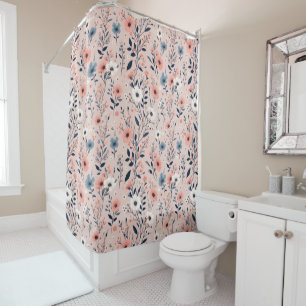 Beautiful Floral Pattern Shower Curtain