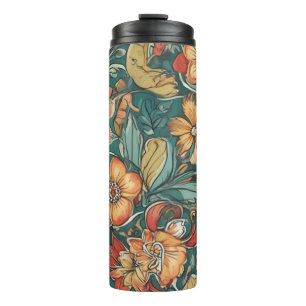 Beautiful floral pattern  thermal tumbler