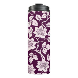 Beautiful Floral Pattern Thermal Tumbler