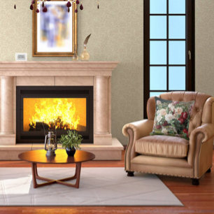 Beautiful Floral Pattern with Roses and Foliage  Cushion