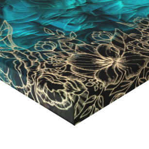 Beautiful Floral Photo Overlay Add Your Photograph Canvas Print