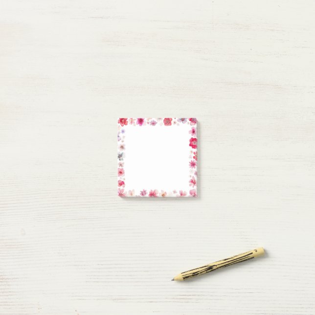 Beautiful Floral Post-It Notes (On Desk)