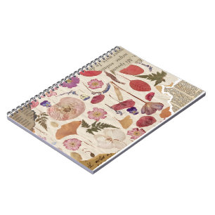 Beautiful Floral Pressed  Notebook