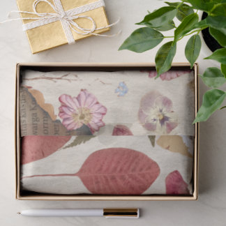Beautiful Floral Pressed  Tissue Paper