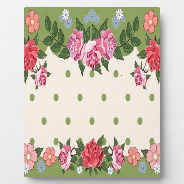 Beautiful Floral Pttern Plaque (Front)