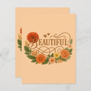 Beautiful Floral Response Card Elegant Gold