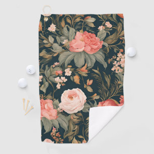 Beautiful Floral Rose Flowers Golf Towel
