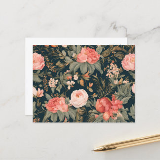 Beautiful Floral Rose Flowers Postcard