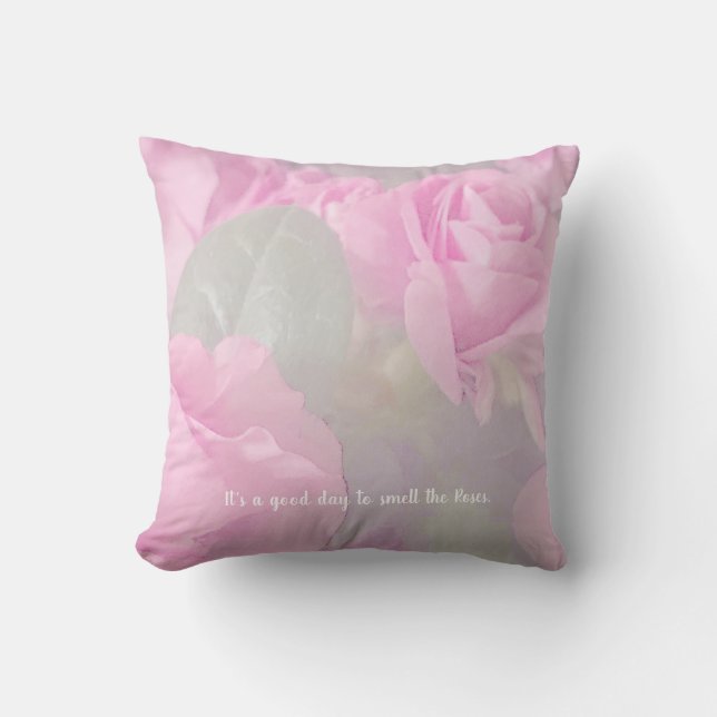 Beautiful Floral Roses BirthdayThrow Pillow (Front)