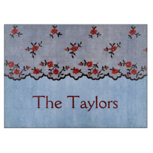 Beautiful Floral Rustic Cutting Board