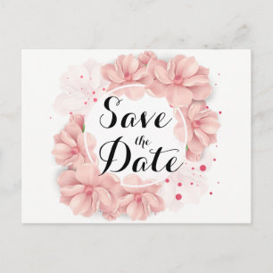 Beautiful Floral Save The Date Postcard