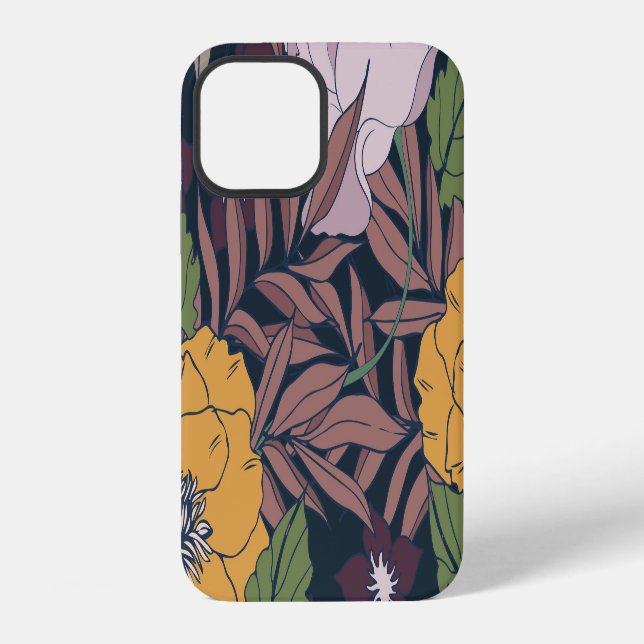 Beautiful Floral: Seamless Pattern Background iPhone Case (Back)