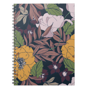 Beautiful Floral: Seamless Pattern Background Notebook