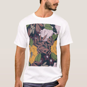 Beautiful Floral: Seamless Pattern Background T-Shirt