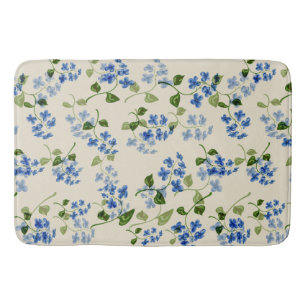 Beautiful floral seamless pattern bath mat