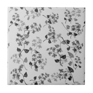 Beautiful floral seamless pattern forget-me-not bl ceramic tile