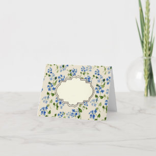 Beautiful floral seamless pattern forget-me-not bl holiday card