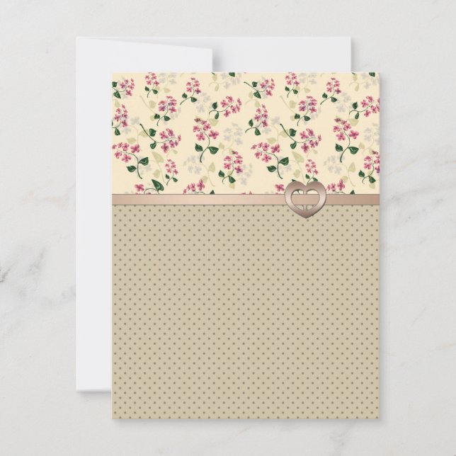 Beautiful floral seamless pattern forget-me-not pi invitation (Front)