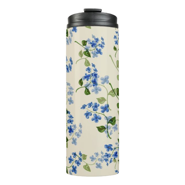 Beautiful floral seamless pattern  thermal tumbler (Front)