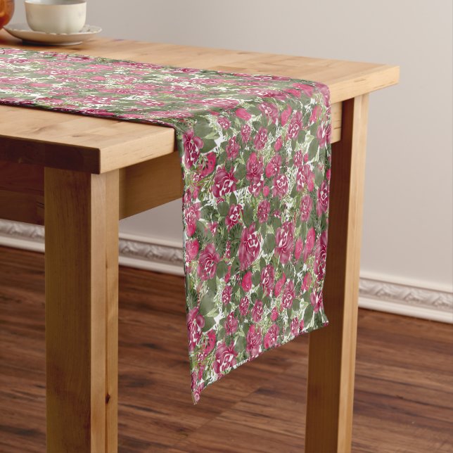 Beautiful Floral Short Table Runner (In Situ)