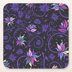 Beautiful Floral Sketch Coaster Set