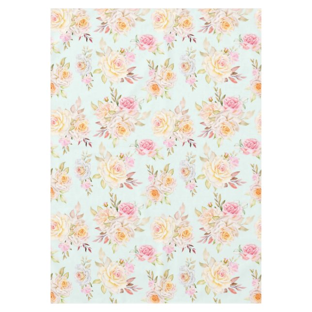 Beautiful Floral Tablecloth (Front)