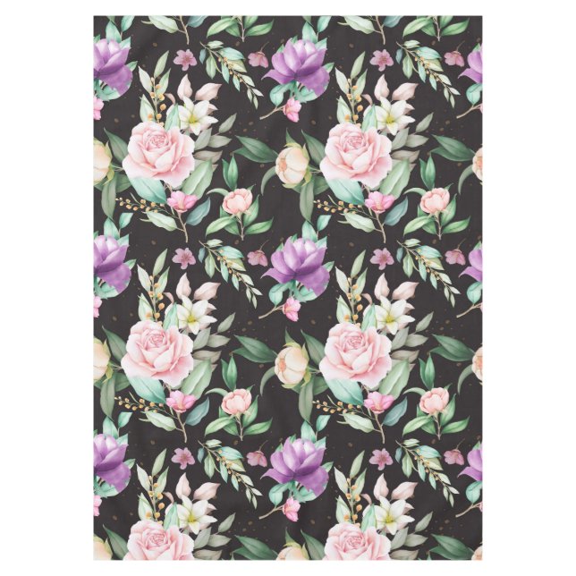 Beautiful Floral Tablecloth (Front)