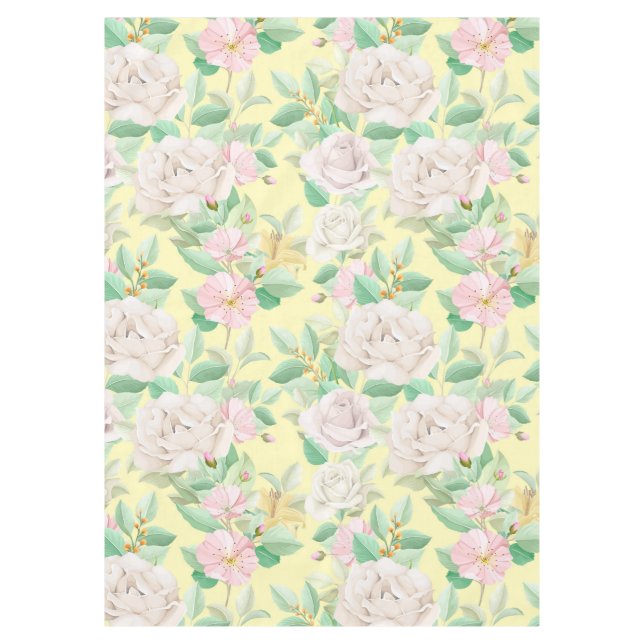 Beautiful Floral Tablecloth (Front)