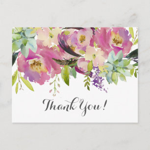 beautiful floral thank you card