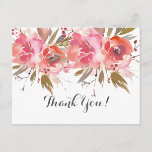 beautiful floral thank you card