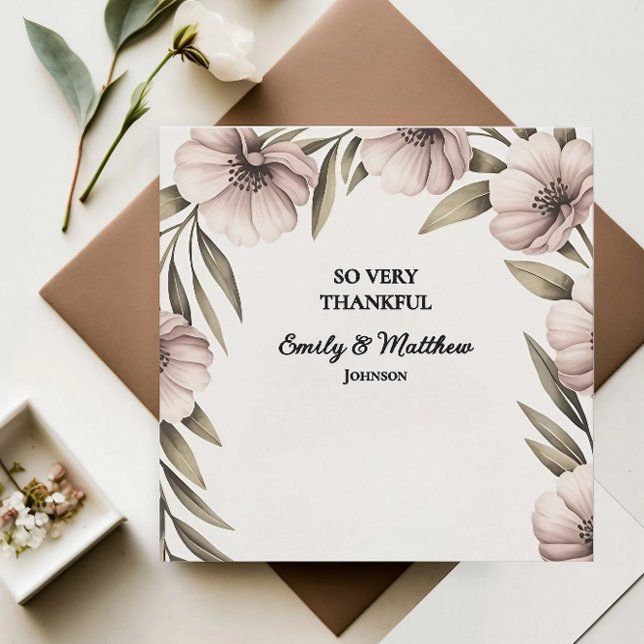 Beautiful Floral Thank You Card (Creator Uploaded)