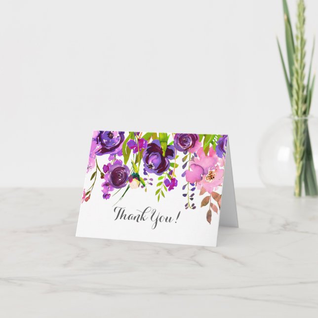 beautiful  floral thank you card (Front)