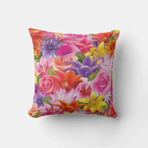 Beautiful Floral Throw Pillow