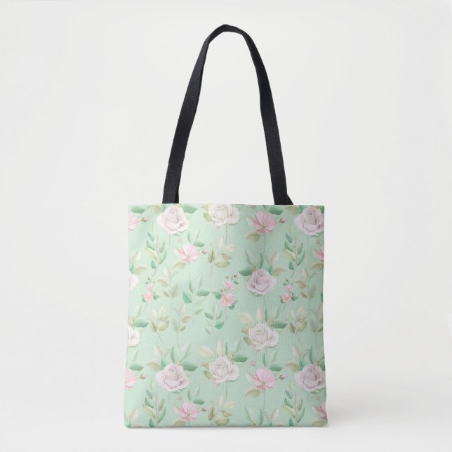 Beautiful Floral Tote Bag (Front)