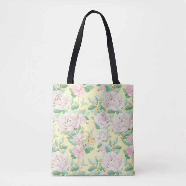 Beautiful Floral Tote Bag (Front)