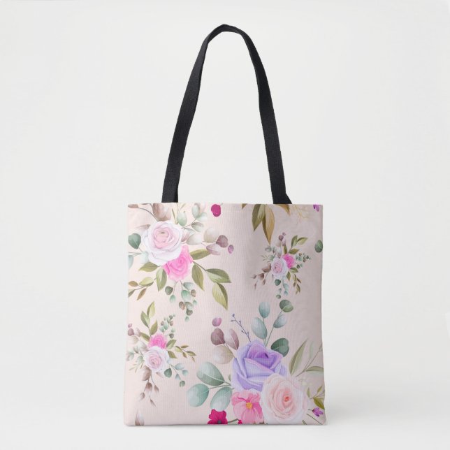 Beautiful Floral Tote Bag (Front)