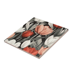 Beautiful Floral Tulip Ceramic Tiles For Flooring