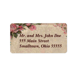 Beautiful floral vintage label