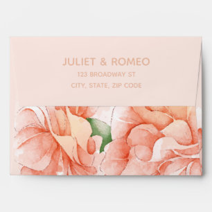 Beautiful Floral Wedding Envelope
