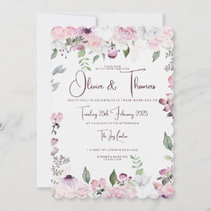 Beautiful Floral Wedding Invitations