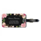 Beautiful Floral Wrap Black White Stripes Monogram