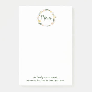 Beautiful Floral Wreath Mum Post-it Notes
