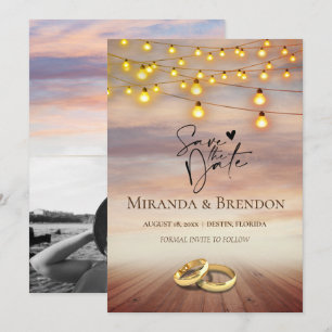 Beautiful Florida beach, bright and your picture Invitation