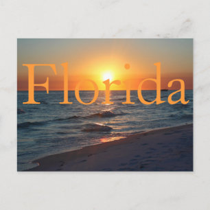 Beautiful Florida sunset on the beach postcard