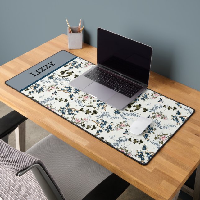 Beautiful Flower And Bird Pattern Garden Desk Mat (Office 2)