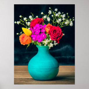Beautiful Flower Arrangement Still Life Poster