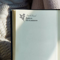 Beautiful Flower Branch Vintage Name Book Plate