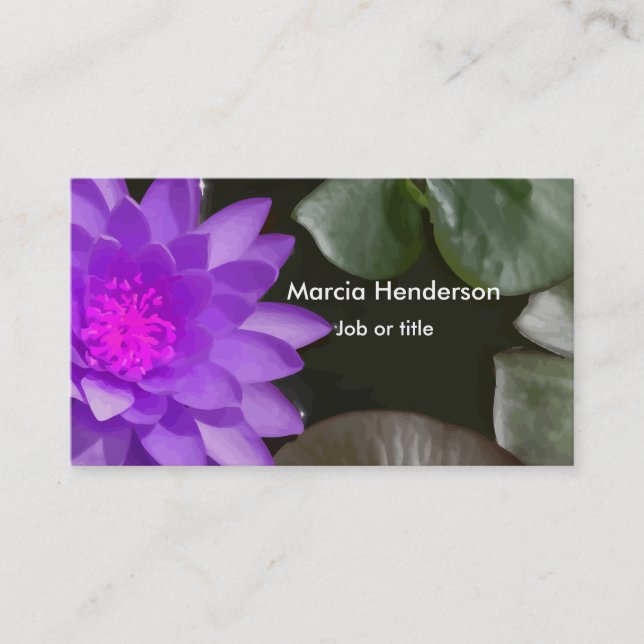 Beautiful Flower Business Cards (Front)