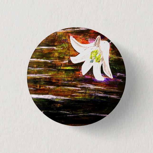 Beautiful Flower Button (Front)